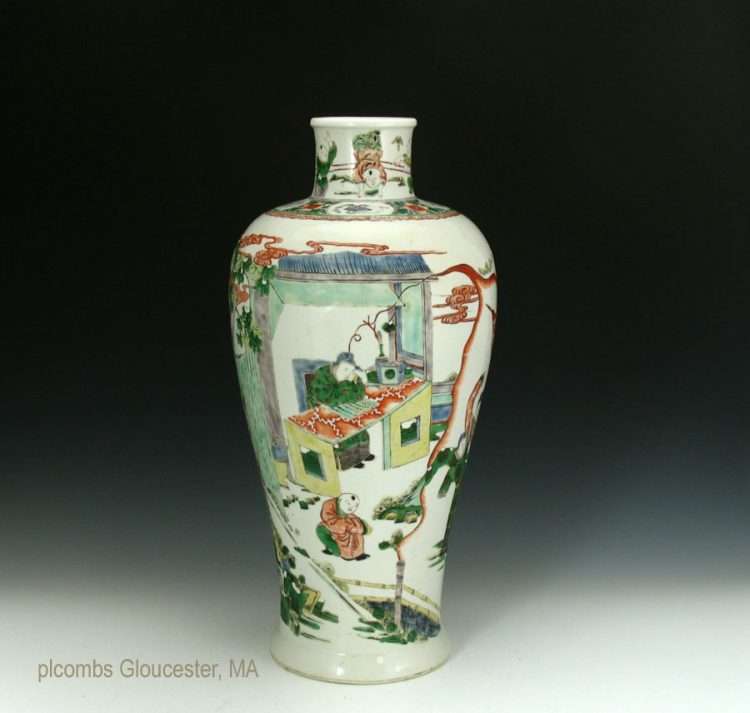 19th C. Chinese Famille verte porcelain vase