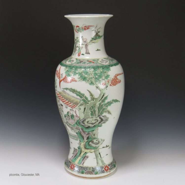 19th C. Chinese Famille Verte porcelain vase