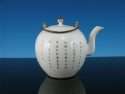 Famille Rose Warrior Teapot, Script