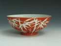 18th C. Coral Red Chinese Bamboo Bowl