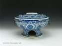 19th C. Chinese Blue and White Hot Pot