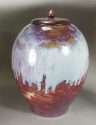 late 19th C Flambe jar