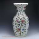 19th C. Chinese Floral Famille Rose vase