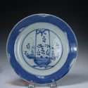 Chinese Blue and White basket pattern plate