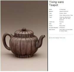 Ming Dynasty Yixing teapot by Li Chung-fang