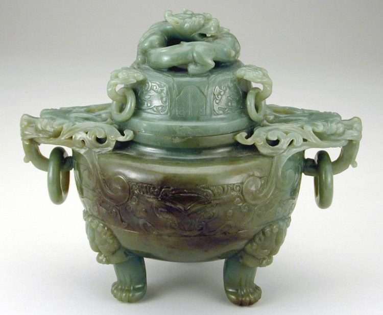 Nephrite Tripod Incense Burner