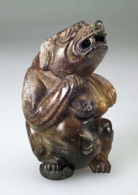 detail, 3rd to 6th C. Carved Jade Female Bear Figure