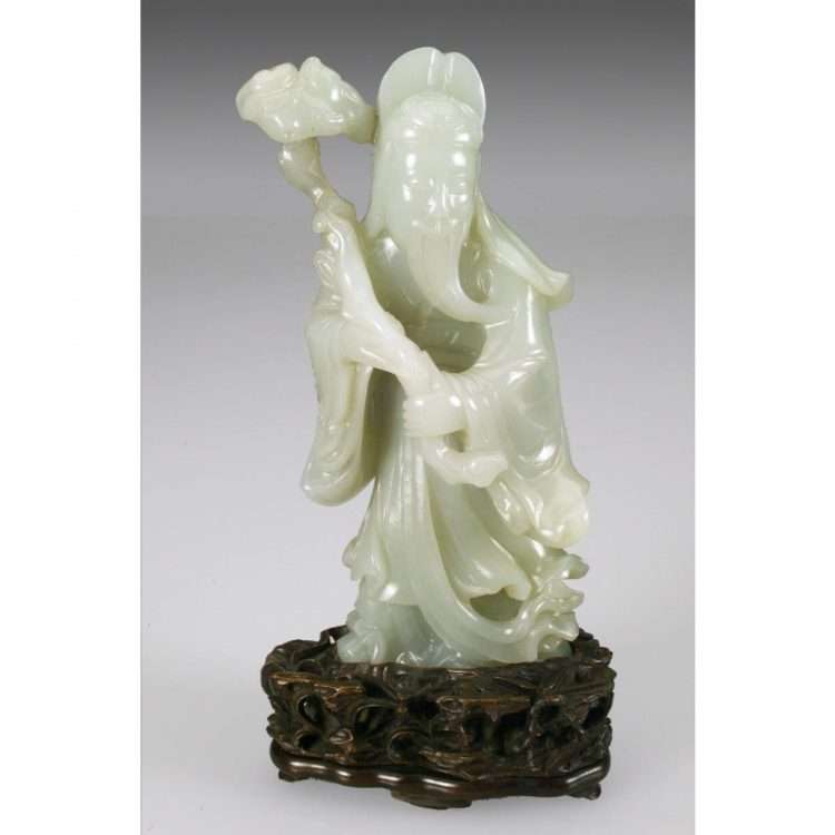 det, 18th C. Nephrite Scholar Figure