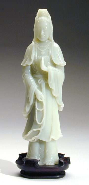 Carved Nephrite Guanyin