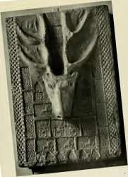 Han Pottery Relief of Stag Head