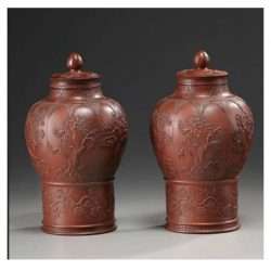 Yixing Molded Decorated Jars