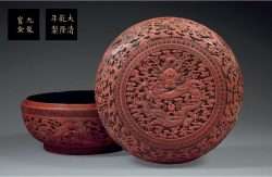 Carved lacquer Qianlong period box