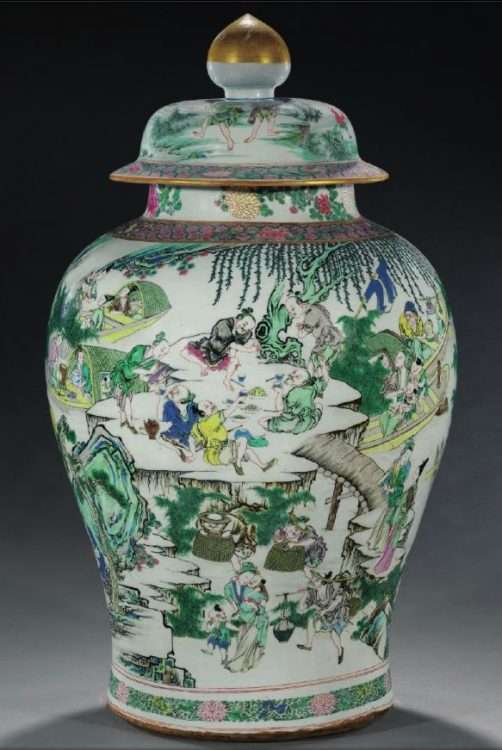 Yongzheng Jar Marchant auction