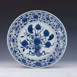 Fake Hongmu plate blue and white