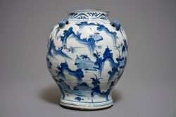 Ming Jar with mountains