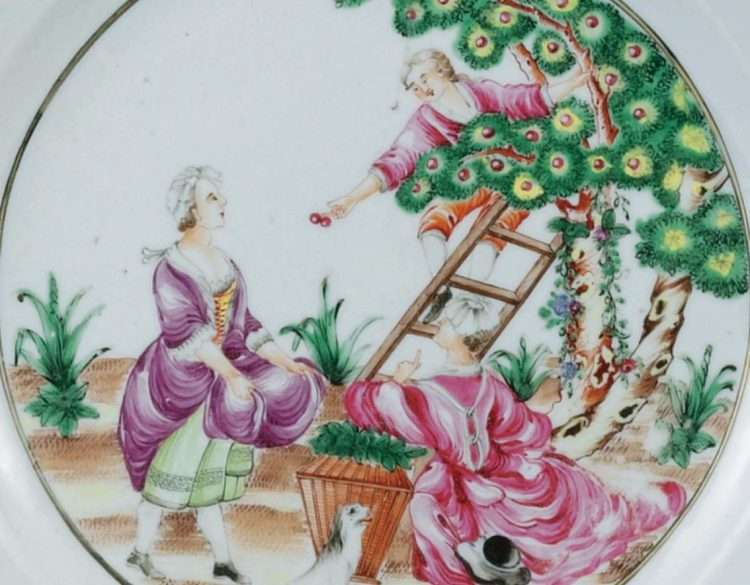 Qianlong Famille Rose export dish