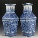 Late Qing blue vases