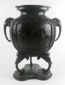 bronze champleve urn 5