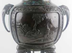 bronze champleve urn 6