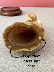 6 Photo  UP into INSIDE CArving of a Little MAn