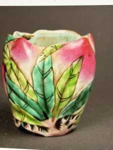 Chinese Republic Famille Rose Porcelain Peach Pot