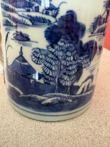 9 Photo Blue and White CANTON Mug