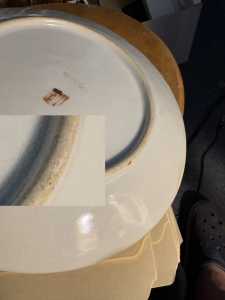 2 Photo UNKNOWN 7.5 INCH ENAMEL BLACK PLATE 1684