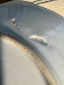 7 Photo UNKNOWN 7.5 INCH ENAMEL BLACK PLATE 1682