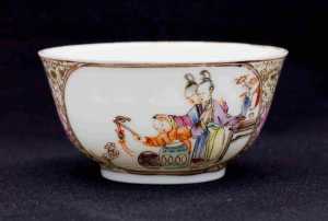 Qianlong Teeschale mit Personen3