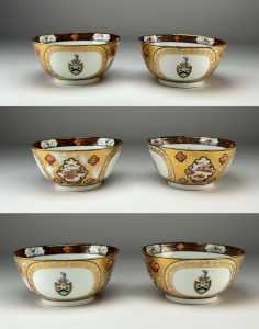 Armorial Chinese export porcelain bowls 1