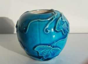 Antique Chinese Porcelain Blue Shiwan Jar Raised Gourd  1