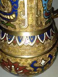 rsz great shoe japanese champleve brass vase 028