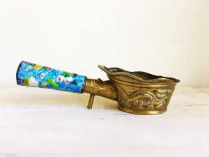 Antique Chinese enamel Scoop