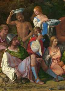 330px Giovanni Bellini and Titian   The Feast of the Gods Detail  Mercury & Chinese porcelain