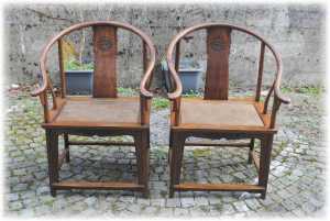 2 horse shoe sessel alt aus china