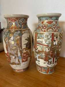 vases japonais satsuma porcelaine decores a la main (2)