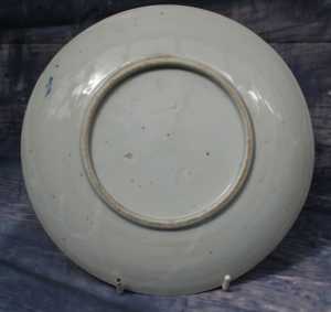 antique asian cobalt celadon plates back 2