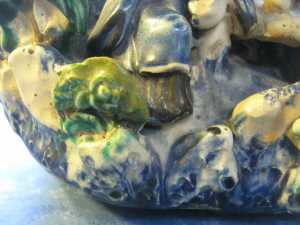 ANTIQUE CHINESE PLANTER DETAIL OF BASE