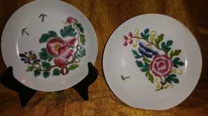 ANTIQUE EARLY FAMILLE ROSE PLATES 12.52